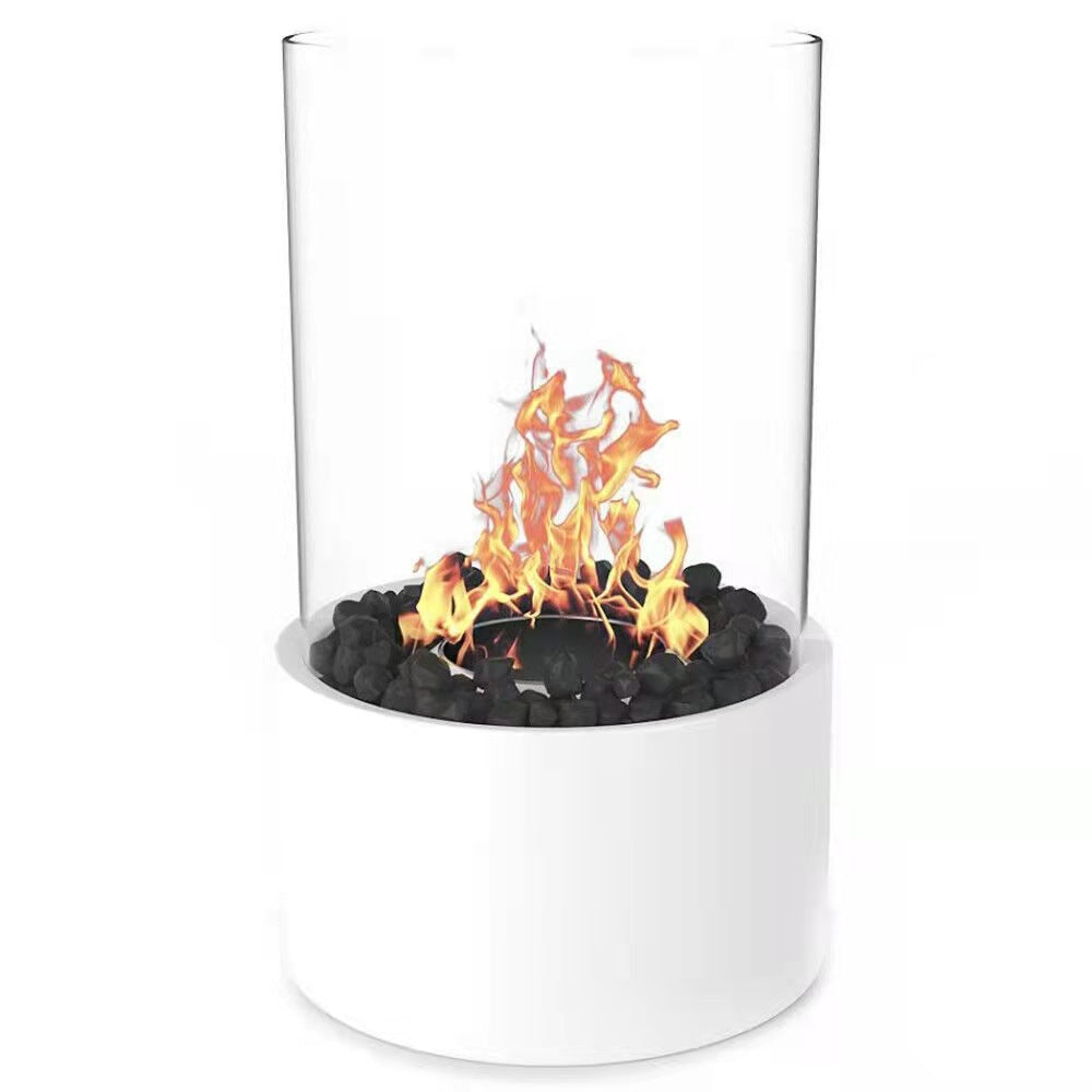 Tabletop Fire Pit Concrete Rubbing Alcohol Indoor Fire Bowl Mini Fireplace Outdoor Decor Portable Table Top Chiminea Meditation Isopropyl